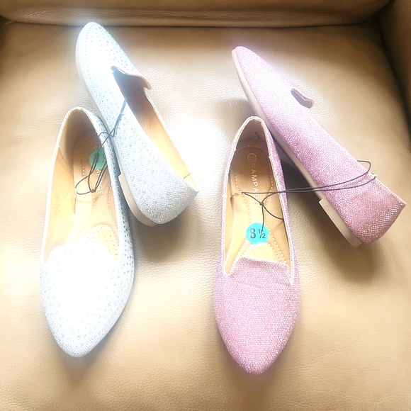 Set of Metallic Rhinestone Smoker Shoes! NEW! Rampage. 2 Pairs Blingy!! - Picture 10 of 16